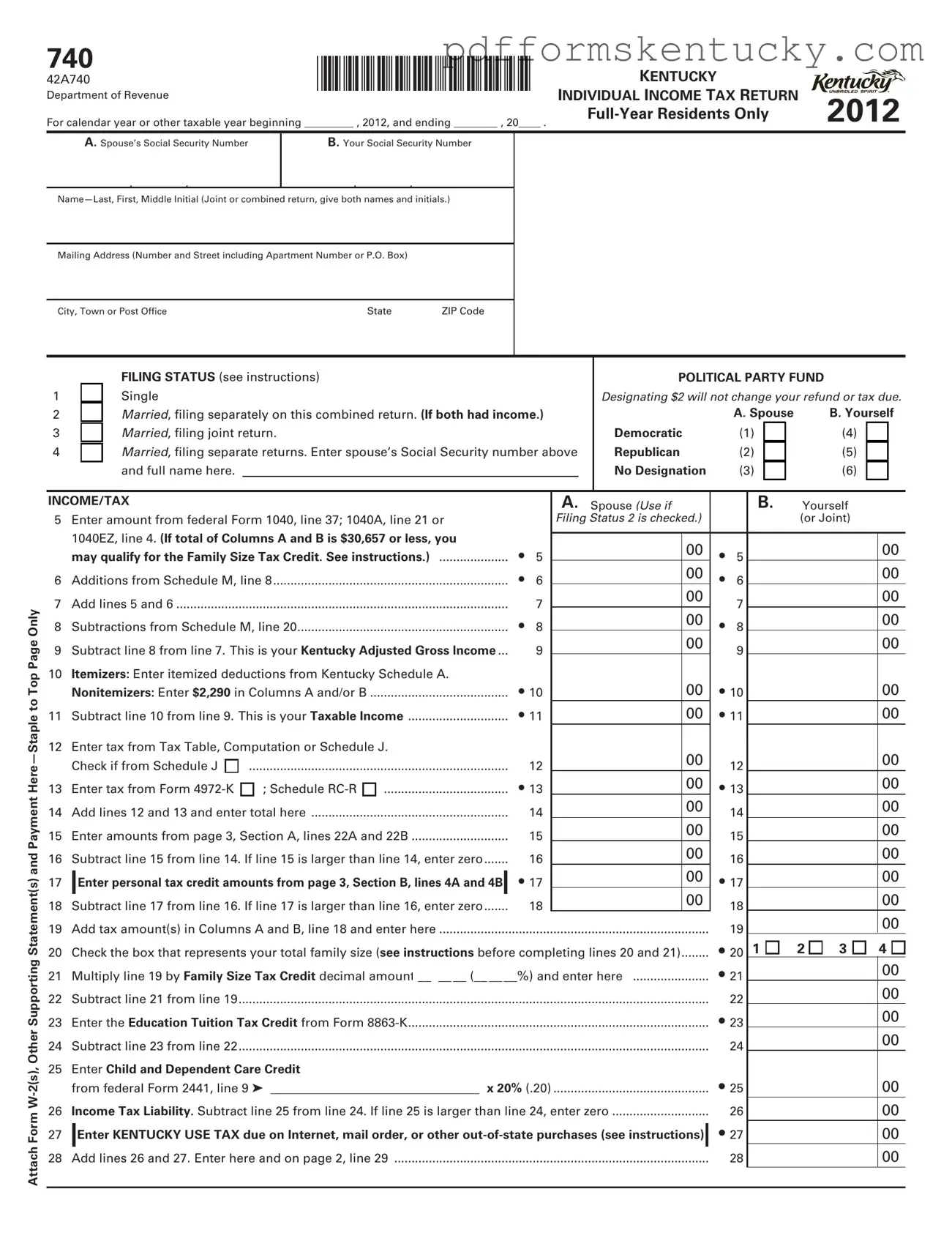 Download Kentucky 740 Template