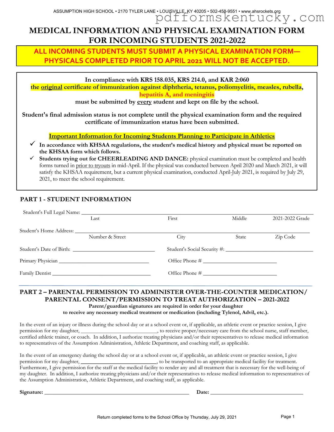 Download Kentucky High School Sports Template