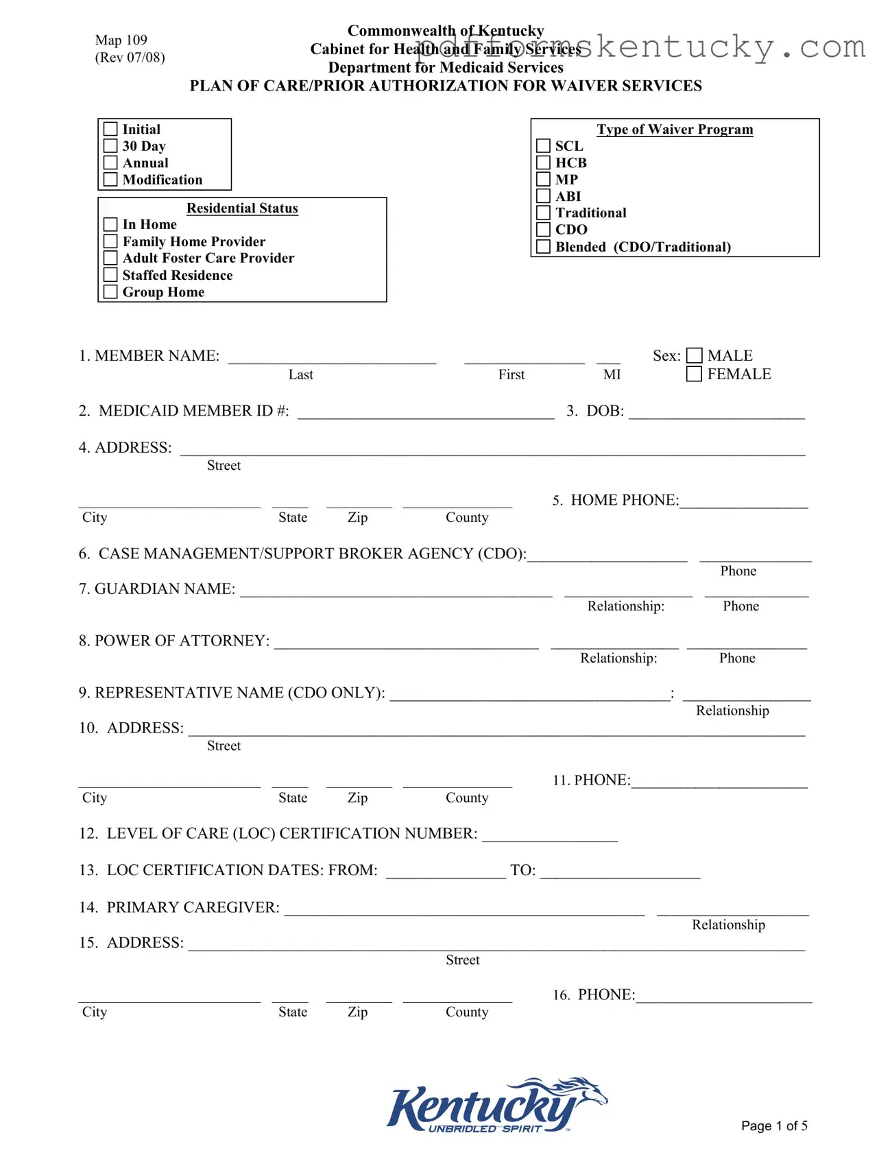 Download Map 109 Kentucky Template
