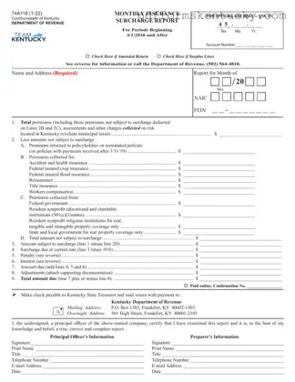 Download Kentucky 74A118 Template