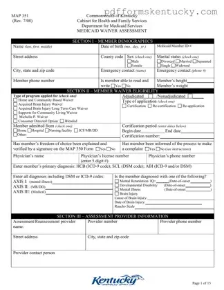 Download Kentucky Map 351 Template