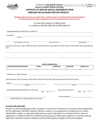 Download Kentucky Tc 96 215 Template