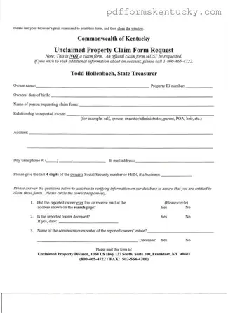 Download Kentucky Unclaimed Property Reporting Template